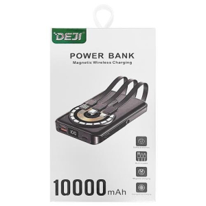 Powerbank DEJI 10000mAh (magnetno punjenje 3u1) - crna