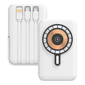Powerbank DEJI 10000mAh (magnetno punjenje 3u1) - bijela