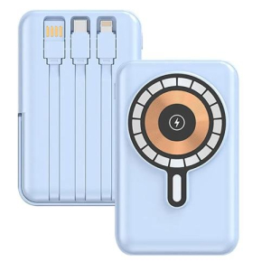 Powerbank DEJI 10000mAh (magnetno punjenje 3u1) - plava