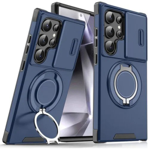 Futrola CamShield Ring stand za Samsung S928B Galaxy S24 Ultra plava