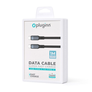 Data kabl Pluginn fast PD 240W Type C na Type C beli 1m