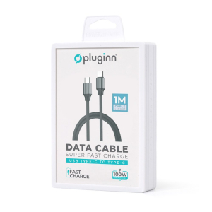 Data kabl Pluginn fast PD 100W Type C na Type C beli 1m