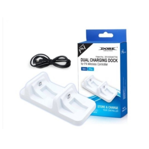 Dobe TP4-002W Punjac za PS4 kontrolere dual - bijela